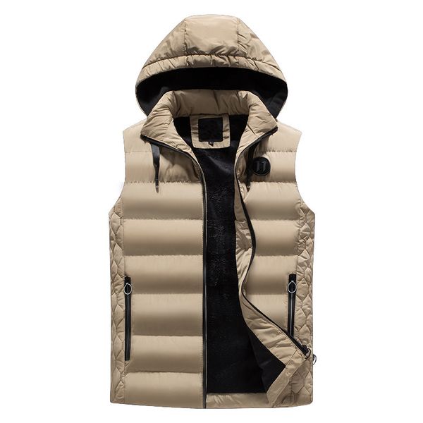 new 2018 men's solid color autumn and winter detachable hooded plus velvet warm cotton vest stand collar fashion slim vest jacke, Black;white
new 2018 men's solid color autumn and winter detachable hooded plus velvet warm cotton vest stand collar fashion slim vest jacke, Black;white