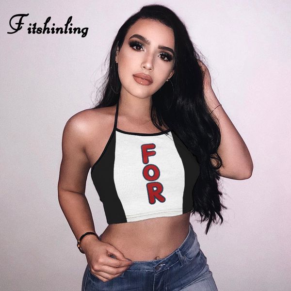fitshinling letter print black camisole women crop summer clothing halter strappy tube vest patchwork camis tanks, White
fitshinling letter print black camisole women crop summer clothing halter strappy tube vest patchwork camis tanks, White