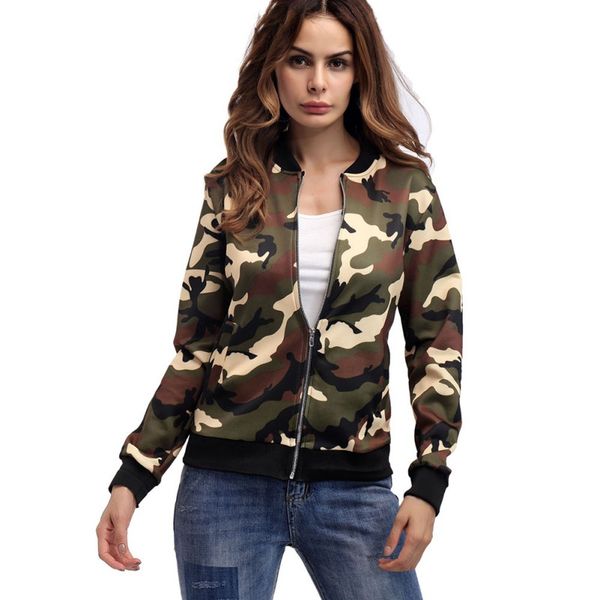 ropalia autumn long sleeve women jackets fashion stand collar coat women camouflage jackets coats casual basic clothes, Black;brown
ropalia autumn long sleeve women jackets fashion stand collar coat women camouflage jackets coats casual basic clothes, Black;brown