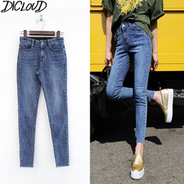 2018 high waist skinny jeans female retro stretch plus size pencil pants korean casual washing summer jeans boyfriend trousers, Blue
2018 high waist skinny jeans female retro stretch plus size pencil pants korean casual washing summer jeans boyfriend trousers, Blue