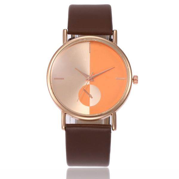 fashion pu leather strap couple wrist watch lover's simple casual quartz watch golden shell ladies casual men gift, Slivery;brown
fashion pu leather strap couple wrist watch lover's simple casual quartz watch golden shell ladies casual men gift, Slivery;brown