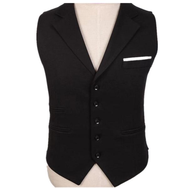 men's vests arrival men suit dress vest fitted leisure waistcoat casual business jacket five buttons, Black;white
men's vests arrival men suit dress vest fitted leisure waistcoat casual business jacket five buttons, Black;white