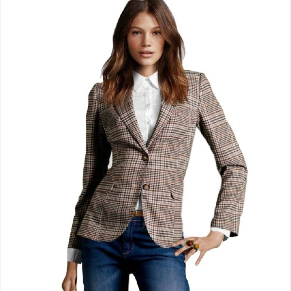 2015 new fashion women's plaid elbow patches slim blazer ladies autumn suits basic jacket casual blazer feminino a360 l18101302, White;black 
2015 new fashion women's plaid elbow patches slim blazer ladies autumn suits basic jacket casual blazer feminino a360 l18101302, White;black