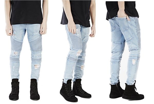 2018 hip-hop men jeans masculina casual denim distressed men's slim jeans pants brand biker skinny rock ripped homme, Blue
2018 hip-hop men jeans masculina casual denim distressed men's slim jeans pants brand biker skinny rock ripped homme, Blue