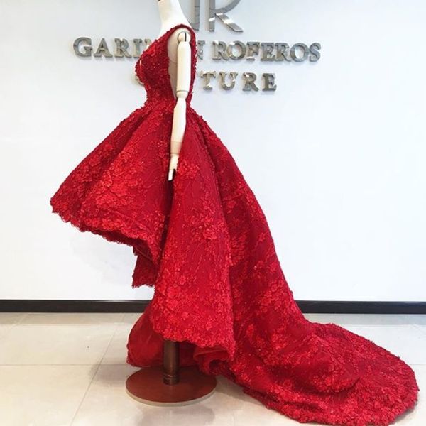 fashion hi-lo 2018 prom dresses deep v-neck beads appliques lace long evening dresses glamorous dubai party gowns homecoming dress, Black
fashion hi-lo 2018 prom dresses deep v-neck beads appliques lace long evening dresses glamorous dubai party gowns homecoming dress, Black