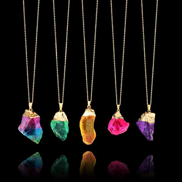 multi color handmade irregular amethyst stone pendant necklace women natural stone crystal quartz fluorite necklaces jewelry, Silver
multi color handmade irregular amethyst stone pendant necklace women natural stone crystal quartz fluorite necklaces jewelry, Silver