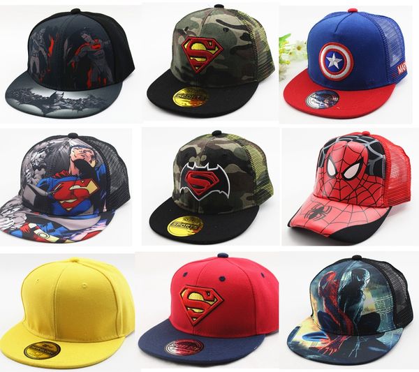 Hot Sale Children Cartoon Colorful Superman Batman Adjustable Kids Baseball Snapback Cap Unisex Hip Hop Hats
Hot Sale Children Cartoon Colorful Superman Batman Adjustable Kids Baseball Snapback Cap Unisex Hip Hop Hats