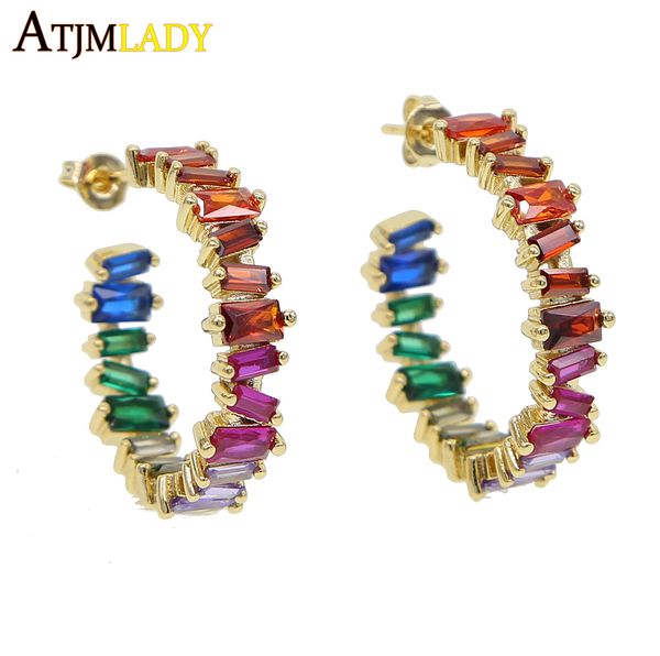 baguette cubic zirconia colorful jewelry for women girl minimal elegant rainbow delicate dainty fashion huggie cz earring, Golden;silver
baguette cubic zirconia colorful jewelry for women girl minimal elegant rainbow delicate dainty fashion huggie cz earring, Golden;silver