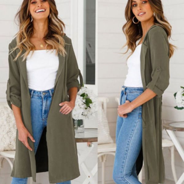 womens open front long sleeve lapel autumn ladies casual coat, Tan;black
womens open front long sleeve lapel autumn ladies casual coat, Tan;black