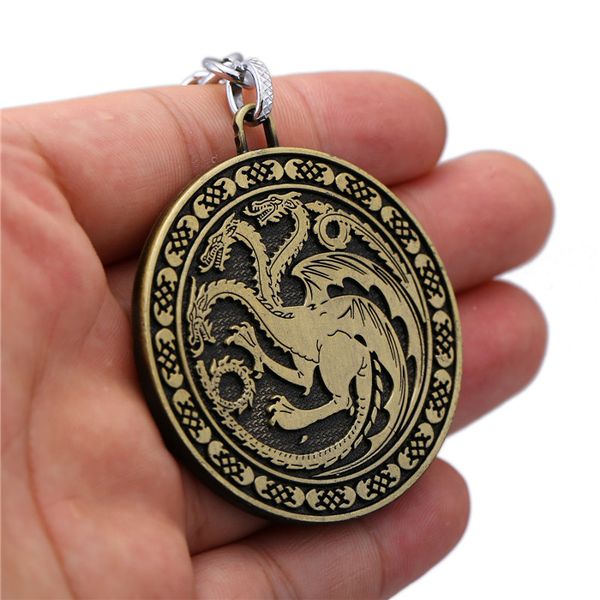 house targaryen keychain metal bronze key ring chain fans gift jewelry accessory chaveiro, Silver
house targaryen keychain metal bronze key ring chain fans gift jewelry accessory chaveiro, Silver
