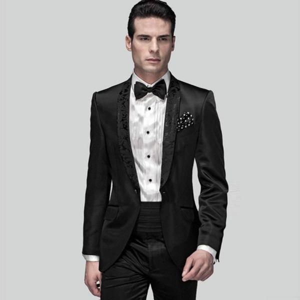 black men suits for wedding printed shawl lapel groom tuxedos man blazers groomsmen suits 2 pieces slim fit jacket pants one button, Black;gray
black men suits for wedding printed shawl lapel groom tuxedos man blazers groomsmen suits 2 pieces slim fit jacket pants one button, Black;gray