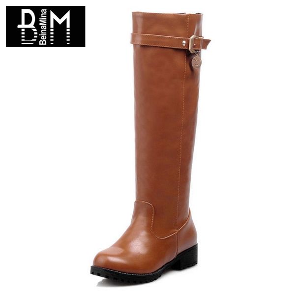 beinamina size 34-43 women flats boots round toe metal bucklle ladies long boots simple elegant knee botas woman footwear, Black
beinamina size 34-43 women flats boots round toe metal bucklle ladies long boots simple elegant knee botas woman footwear, Black