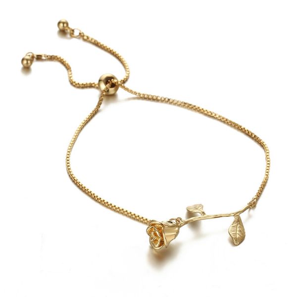 rose flower link chains bracelet adjustable chain bracelets for women girls fashion jewelry gift, Black
rose flower link chains bracelet adjustable chain bracelets for women girls fashion jewelry gift, Black