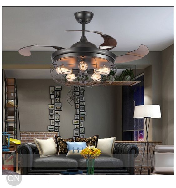 American loft fan lights fan chandelier creative minimalist restaurant industrial with remote control fan chandelier 110~240V
American loft fan lights fan chandelier creative minimalist restaurant industrial with remote control fan chandelier 110~240V