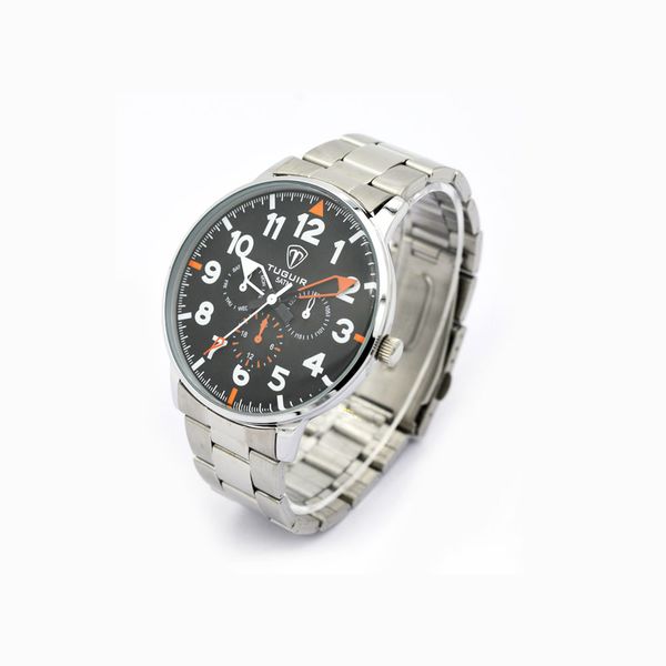 men's watches black business dial waterproof quartz watch men date clock male stainless steel tuguir wrist watch, Slivery;brown
men's watches black business dial waterproof quartz watch men date clock male stainless steel tuguir wrist watch, Slivery;brown