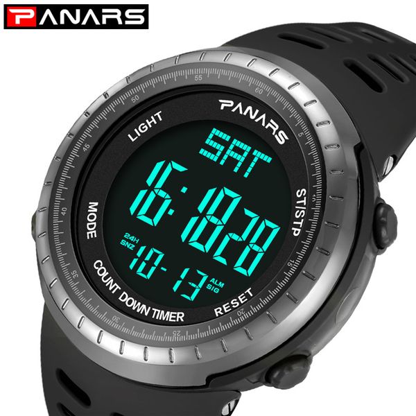 panars brand men's watches led digital watch men wrist watch black alarm 50m waterproof sports watches for men relogio masculino, Slivery;brown
panars brand men's watches led digital watch men wrist watch black alarm 50m waterproof sports watches for men relogio masculino, Slivery;brown