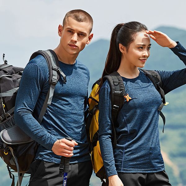 hiking shirt outdoor clothing couples fast dry long sleeved t shirts men's round collar mountaineering travel sports running, Gray;blue
hiking shirt outdoor clothing couples fast dry long sleeved t shirts men's round collar mountaineering travel sports running, Gray;blue