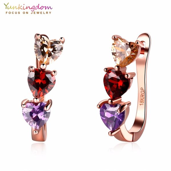 whole salethree heart rose gold color shiny colorful cubic zirconia hoop earrings russia women jewelry, Golden;silver
whole salethree heart rose gold color shiny colorful cubic zirconia hoop earrings russia women jewelry, Golden;silver