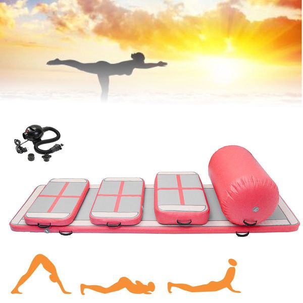 a set (include 6 pieces) color inflatable air track water trampoline airtrack gymnastics air mat with a pump
a set (include 6 pieces) color inflatable air track water trampoline airtrack gymnastics air mat with a pump