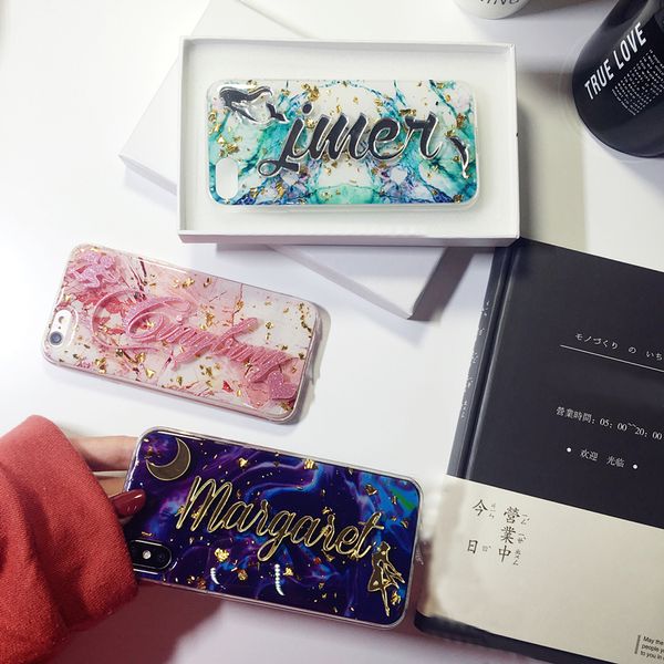 For iPhone 6 6s 7 8 plus X XS max XR Luxury Fashion Exclusive Customize Personal Name Marble Flake glitter bling phone case cover
For iPhone 6 6s 7 8 plus X XS max XR Luxury Fashion Exclusive Customize Personal Name Marble Flake glitter bling phone case cover