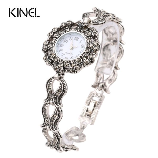 2016 new vintage jewelry luxury gray crystal bracelets silver plated decorative watch for women retro look love gift, White
2016 new vintage jewelry luxury gray crystal bracelets silver plated decorative watch for women retro look love gift, White