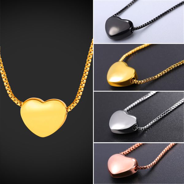 U7 Tiny Heart Necklace Gold/Rose Gold/Black/Silver Color& Box Chain Delicate Small Heart Charm Necklace Gift For Her GP2775
U7 Tiny Heart Necklace Gold/Rose Gold/Black/Silver Color& Box Chain Delicate Small Heart Charm Necklace Gift For Her GP2775