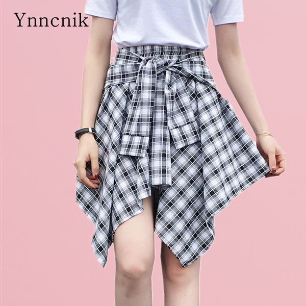 ynncnik women's irregular skirts summer shirts skirt lace-up elastic waist plaid skirt female college skirts casual bottom s1096, Black
ynncnik women's irregular skirts summer shirts skirt lace-up elastic waist plaid skirt female college skirts casual bottom s1096, Black