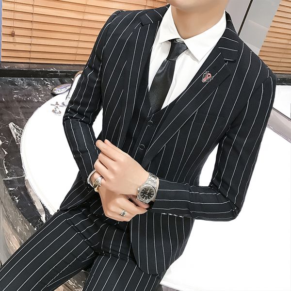 loldeal men's tailored fit 3 piece formal business suit groom groomsman dress suit, White;black
loldeal men's tailored fit 3 piece formal business suit groom groomsman dress suit, White;black