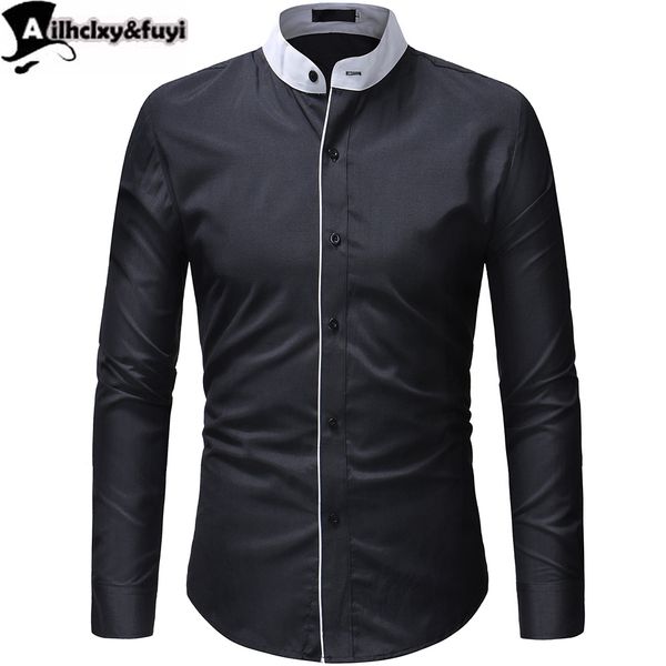 2018 autumn new men's shirts fashion brand slim fit solid color shirt male long sleeves casual shirt camisa masculina, White;black
2018 autumn new men's shirts fashion brand slim fit solid color shirt male long sleeves casual shirt camisa masculina, White;black