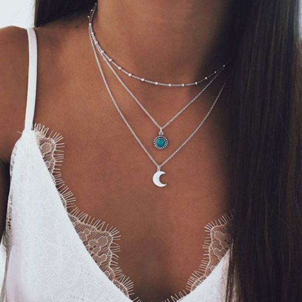 sun and moon satellite bead choker necklace delicate women multilayer gem stones silver chain layering choker necklaces
sun and moon satellite bead choker necklace delicate women multilayer gem stones silver chain layering choker necklaces
