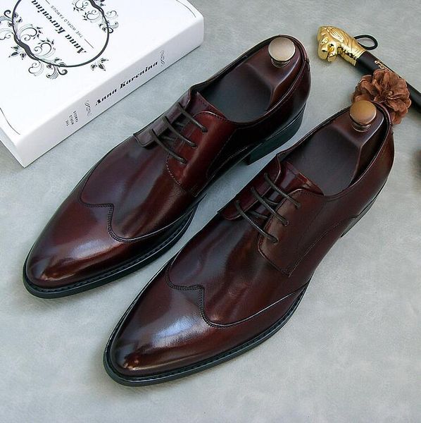 Handmade dress shoes men lace up genuine leather pointed toes smart casual shoes med heel height increasing moccasins
Handmade dress shoes men lace up genuine leather pointed toes smart casual shoes med heel height increasing moccasins