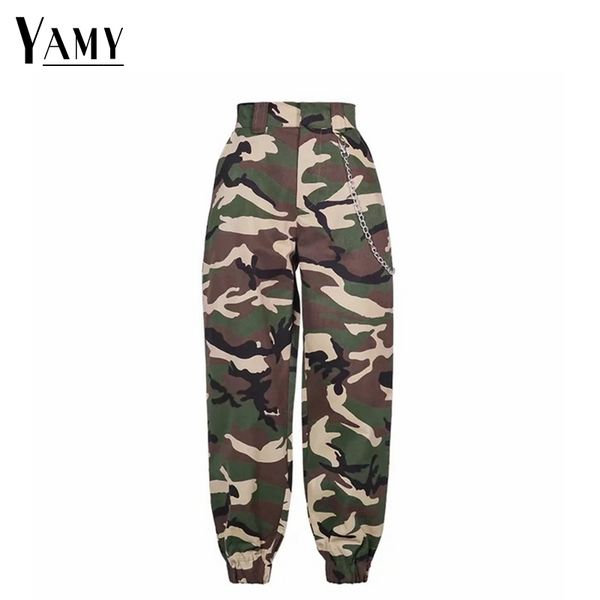 2018 new high waist cargo pants women camouflage sweatpants joggers chain camo pants girls cargo trousers with chain streetwear, Black;white
2018 new high waist cargo pants women camouflage sweatpants joggers chain camo pants girls cargo trousers with chain streetwear, Black;white