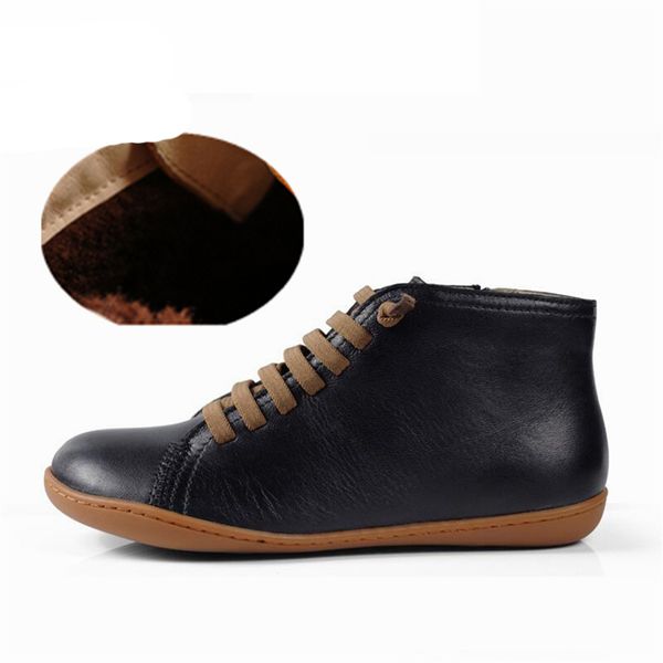 men sheepskin flat winter boots shoes men's ankle comfortable boots man botas soft barefoot footware boots phenkang, Black
men sheepskin flat winter boots shoes men's ankle comfortable boots man botas soft barefoot footware boots phenkang, Black