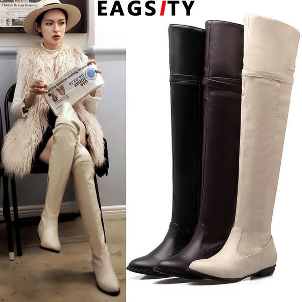 eagsity fashion women knee length boots pointed toe slip on zip design ladies western boots riding equestrian snow, Black
eagsity fashion women knee length boots pointed toe slip on zip design ladies western boots riding equestrian snow, Black