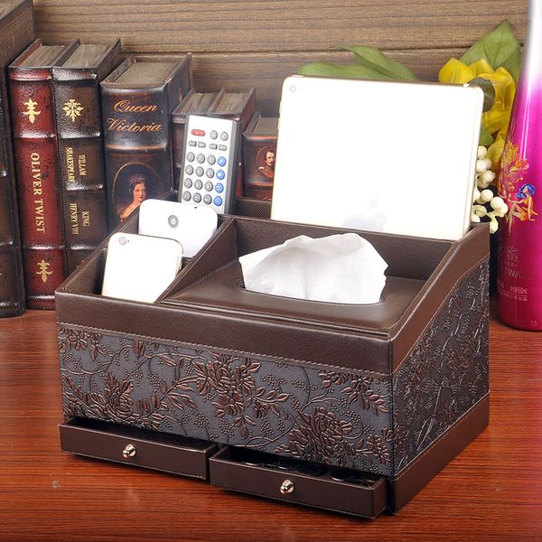 fashion multifunctional pu leather tissue box remote control storage box living room coffee table napkin pumping paper
fashion multifunctional pu leather tissue box remote control storage box living room coffee table napkin pumping paper
