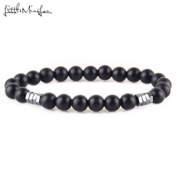 little minglou 2018 brand men bracelet 8mm black matte stone with flat hematite bracelet & bangles for men, Golden;silver
little minglou 2018 brand men bracelet 8mm black matte stone with flat hematite bracelet & bangles for men, Golden;silver