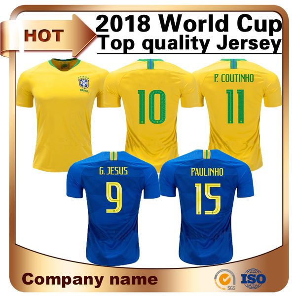 10 Football Soccer Jersey 2018 World Cup Home Yellow 9 G.jesus 11 P.coutinho Shirt Away 15 for Paulinho Football Uniforms Sale
10 Football Soccer Jersey 2018 World Cup Home Yellow 9 G.jesus 11 P.coutinho Shirt Away 15 for Paulinho Football Uniforms Sale