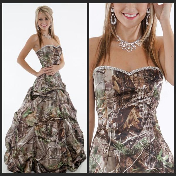 2018 Free Shipping Strapless Sweethart Beading Camo Wedding Dresses Long Ball Gown Bridal Gowns
2018 Free Shipping Strapless Sweethart Beading Camo Wedding Dresses Long Ball Gown Bridal Gowns