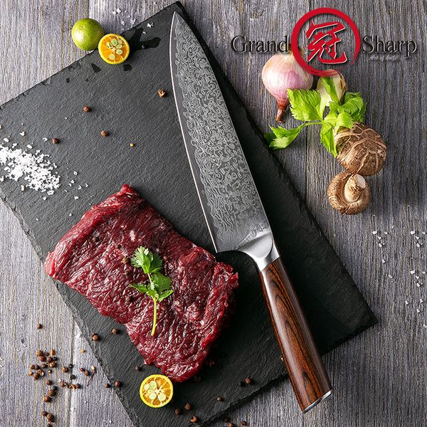 GRANDSHARP 7,7 дюйма Профессиональный нож шеф-повара Подлинная немецкая нержавеющая сталь шлифовальный лазерный узор ножи острое лезвие кулинария инструмент подарочная коробка
GRANDSHARP 7,7 дюйма Профессиональный нож шеф-повара Подлинная немецкая нержавеющая сталь шлифовальный лазерный узор ножи острое лезвие кулинария инструмент подарочная коробка