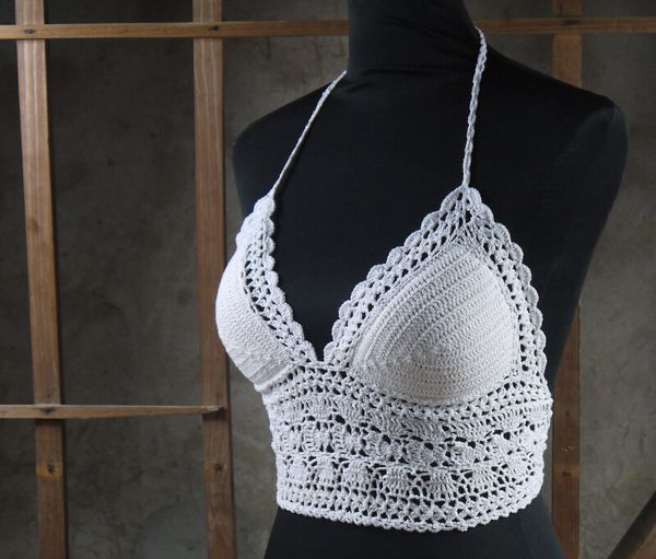 white halter beautiful white crochet bra push up, summer tank, summer wear, festival crochet tank,, White;black
white halter beautiful white crochet bra push up, summer tank, summer wear, festival crochet tank,, White;black
