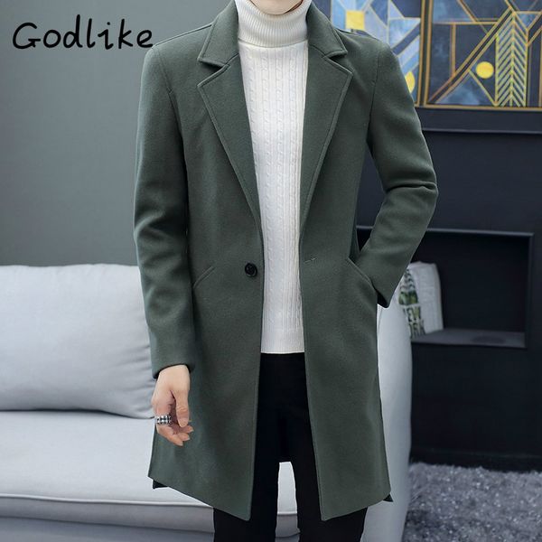 the 2018 men's new long and medium style korean version is a fashion style business casual pure color coat and woolen coat, Black
the 2018 men's new long and medium style korean version is a fashion style business casual pure color coat and woolen coat, Black
