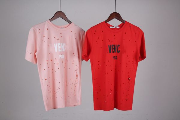 Brand design SS18 Summer Street wear Europe Paris Fan Made Fashion Men High Quality Broken Hole Cotton Tshirt Casual Women Tee giv T-shirt
Brand design SS18 Summer Street wear Europe Paris Fan Made Fashion Men High Quality Broken Hole Cotton Tshirt Casual Women Tee giv T-shirt