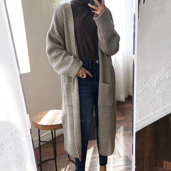 oversized long cardigan coat women 2018 autumn open front long sleeves slits side loose casual women knitted outwear cardigans, White;black
oversized long cardigan coat women 2018 autumn open front long sleeves slits side loose casual women knitted outwear cardigans, White;black