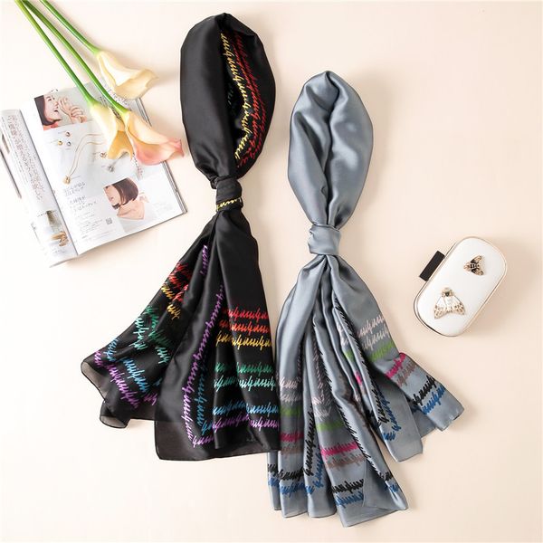 2018 new women spring silk scarf large fashion letter shawl beach wrap design print foulard [3242, Blue;gray
2018 new women spring silk scarf large fashion letter shawl beach wrap design print foulard [3242, Blue;gray