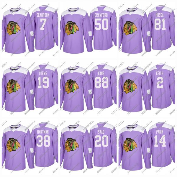 2018 Fights Cancer Chicago Blackhawks Patrick Kane Jonathan Toews Duncan Keith Hossa Hull Saad Crawford Seabrook Schmaltz Hockey Jerseys 
2018 Fights Cancer Chicago Blackhawks Patrick Kane Jonathan Toews Duncan Keith Hossa Hull Saad Crawford Seabrook Schmaltz Hockey Jerseys