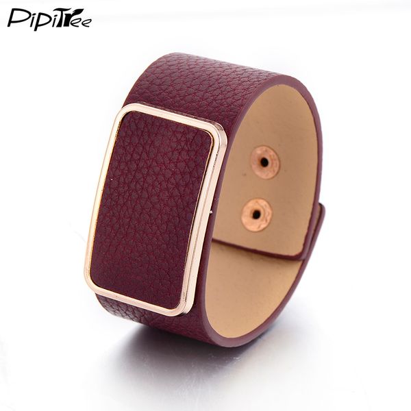 pipitree all-match fashion square buckle pu leather bracelet for women men cuff bracelets & bangles jewelry wristband pulseira, White
pipitree all-match fashion square buckle pu leather bracelet for women men cuff bracelets & bangles jewelry wristband pulseira, White