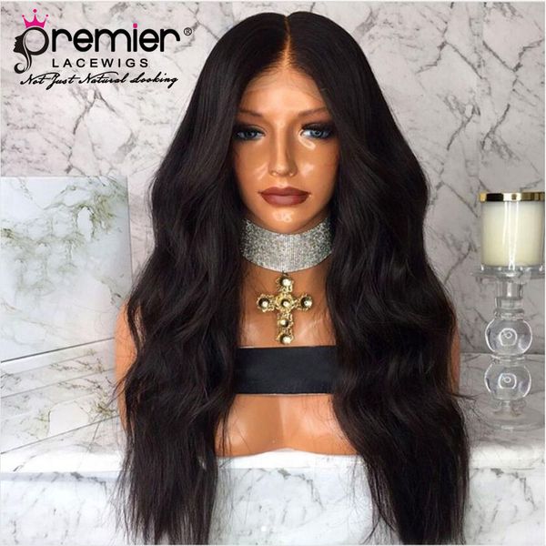 

premier 360 lace frontal wigs indian remy hair body wave pre-plucked lightly bleached knots 150% density deep lace parting human lace wigs, Black;brown