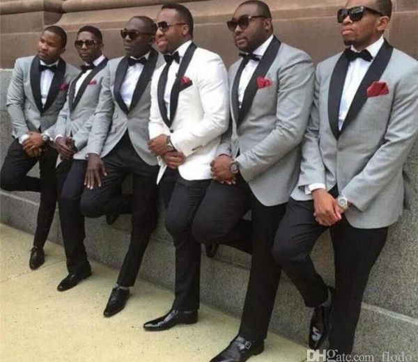 two piece white and black groom tuxedos for mens 2018 shawl lapel one button custom made mens suits new (jacket + pants +tie, Black;gray
two piece white and black groom tuxedos for mens 2018 shawl lapel one button custom made mens suits new (jacket + pants +tie, Black;gray