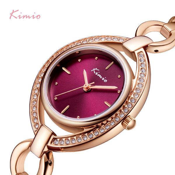 kimio brand women luxury crystal unique dial watch rose gold hollow bracelet dress watches ladies diamond rhinestone wristwatch, Slivery;brown
kimio brand women luxury crystal unique dial watch rose gold hollow bracelet dress watches ladies diamond rhinestone wristwatch, Slivery;brown