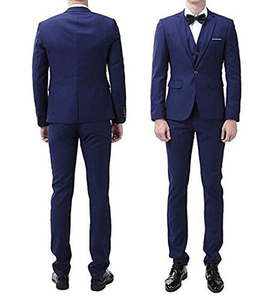 blue men 3 piece suit wedding tuxedos groom tuxedos with notch lapel one button center vent men blazer(jacket+pants+tie+vest)59, Black;gray
blue men 3 piece suit wedding tuxedos groom tuxedos with notch lapel one button center vent men blazer(jacket+pants+tie+vest)59, Black;gray